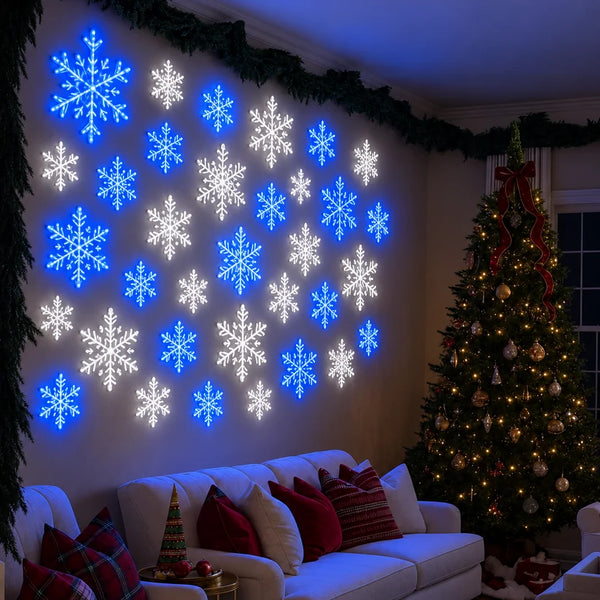 Snowflake LED Wall Set